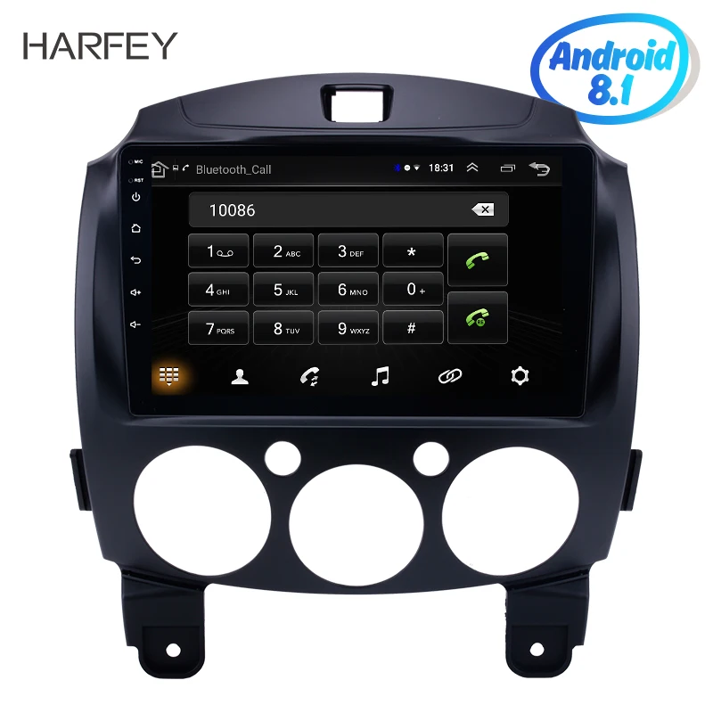 Harfey Android 8 1 9 Car font b Radio b font For MAZDA 2 Jinxiang DE