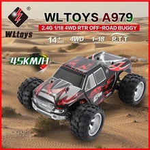 70 км/ч Модернизированный WLtoys A979-B A979 4WD 1:18 RC гоночный автомобиль Высокая скорость монстр грузовик передатчик внедорожников против A959-b спортивных автомобилей
