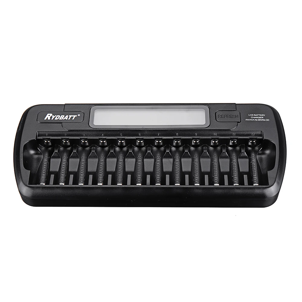 

Hot Sales RYDBATT JBC038-11 12 Slots LCD Display Smart Battery Charger for AA AAA Battery