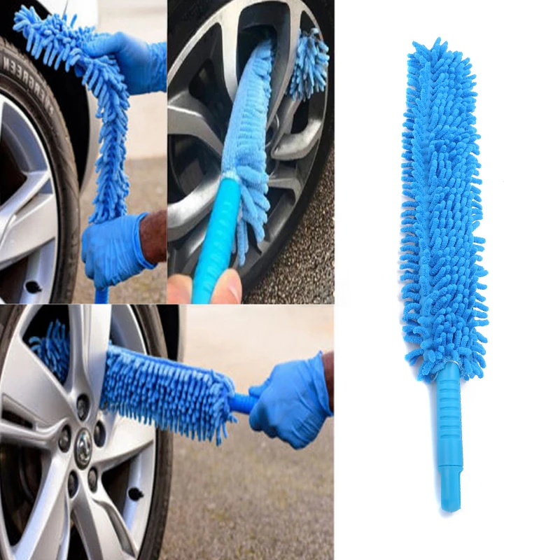 

Mayitr 58cm Auto Care Flexible Extra Long Soft Microfiber Noodle Chenille Car Wheel Wash Brush for Car Wash and Cleaning