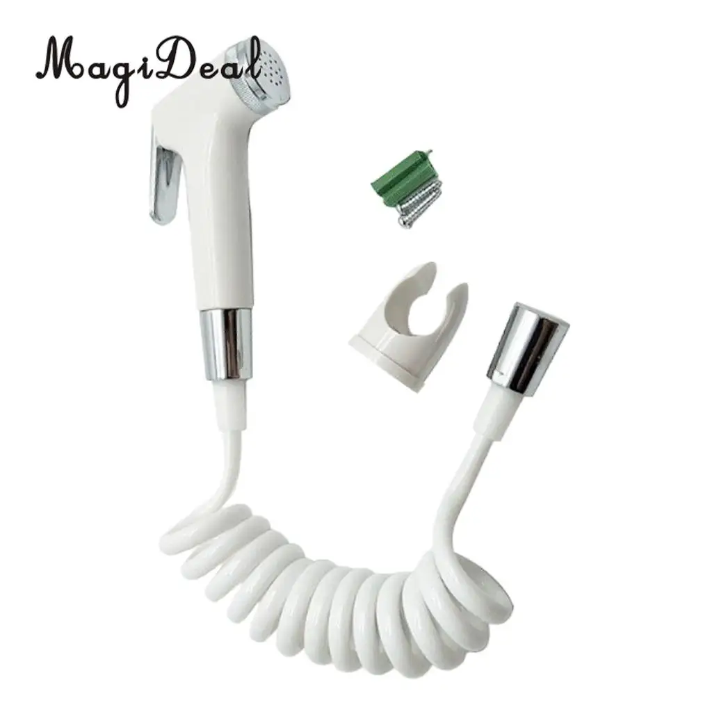 

Chromed ABS Handheld Bidet Sprayer Bidet Toilet Shattaf Sprayer Shower Sprayer with Hose Wall Bracket Holder