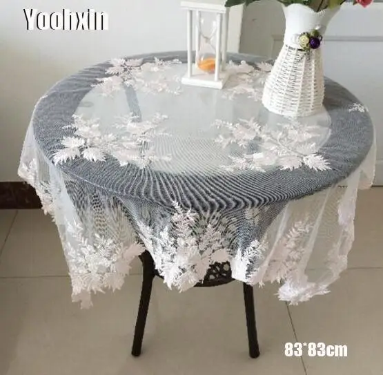 

Modern Luxury Pink Square Lace Tablecloth Transparent Embroidered Tea Coffee Cover Cloth Kitchen Dining Party Christmas Wedding