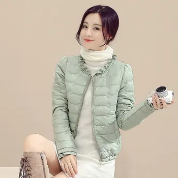 

Winter Spring Short Jacket Women Fashion Warm Cotton Padded Down Parkas Female Top Clothing Coat