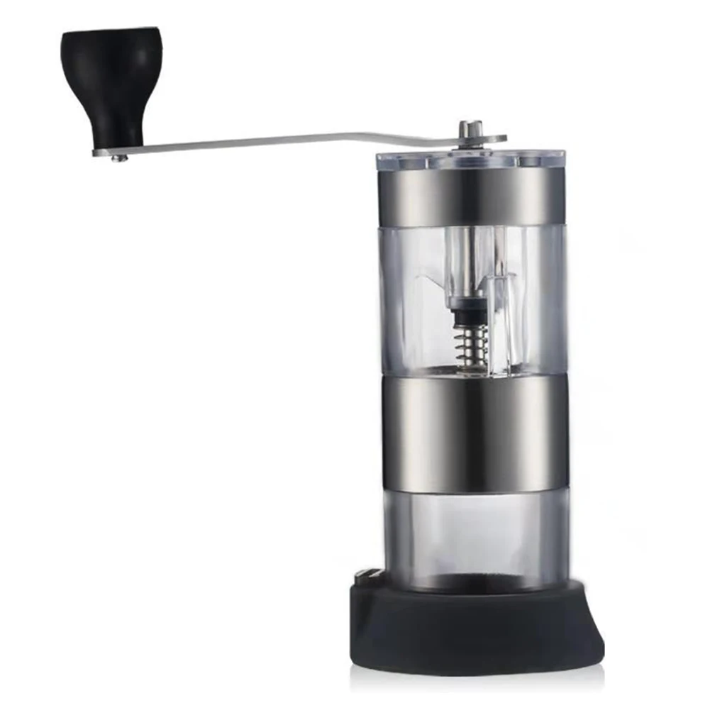 Home Mini Manual Washable Hand Crank Burr Mill Kitchen Stainless Steel