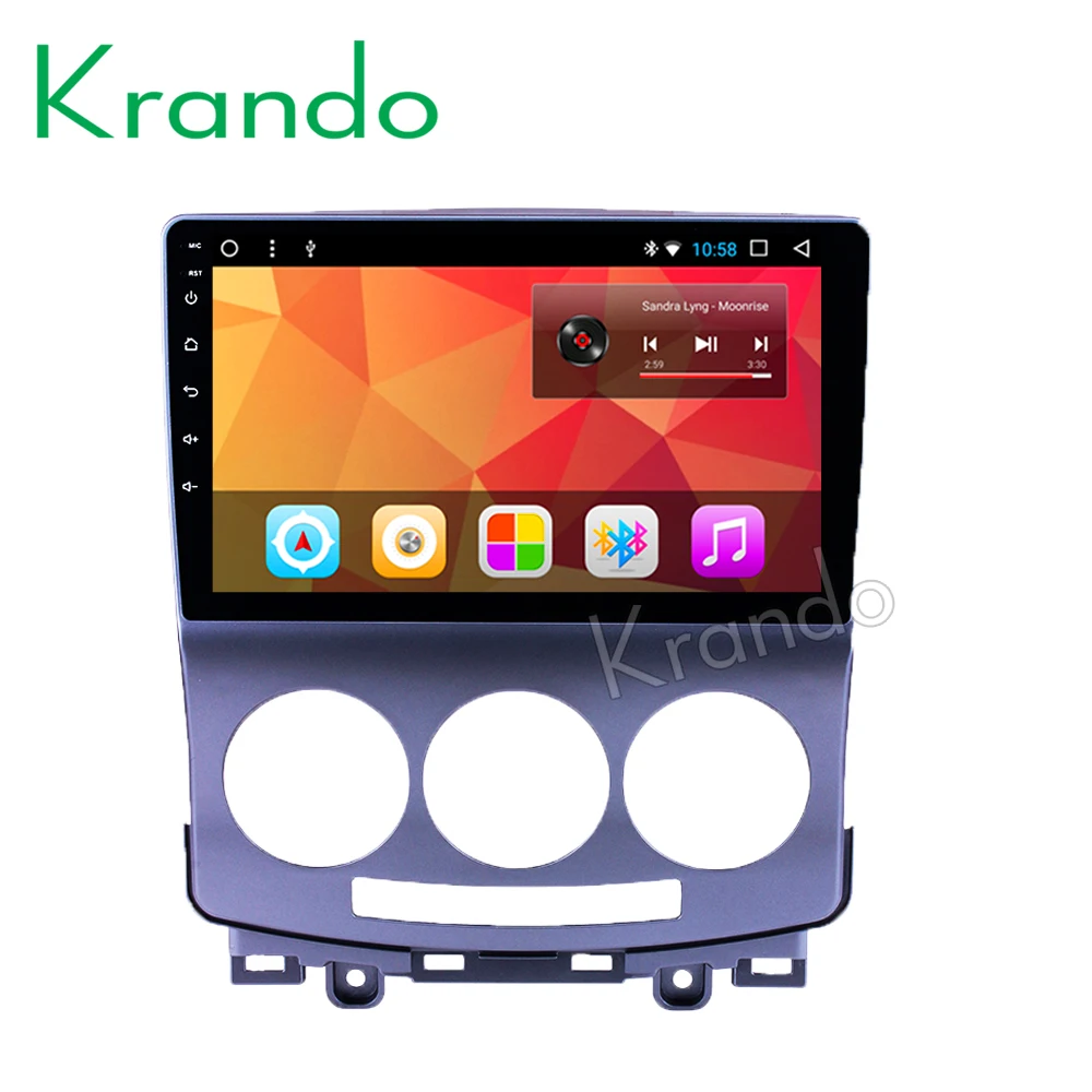 Best Krando Android 8.1 9" IPS Touch screen car Multmedia player for Mazda 5 2005-2010 radio player video gps navigation wifi BT 0