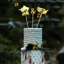 3 шт деревянные пользовательские топперы на свадебный торт украшение для мероприятия вечеринки товары для украшения торта винтажные помолвки Декор топперы на торт