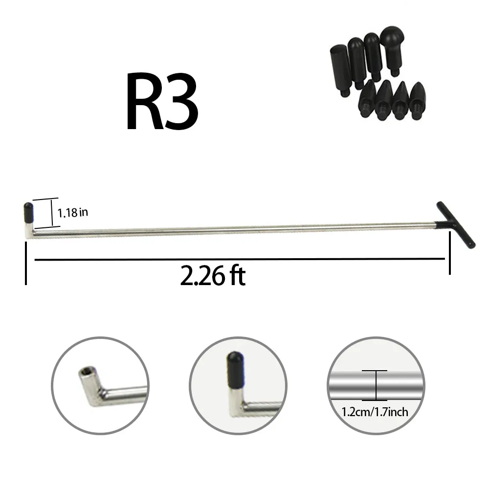 WEYHAA PDR инструменты 4 шт. PDR стержневые крючки набор для автомобиля вмятин Съемник крючков ремонтные инструменты для автомобиля вмятин двери вмятин 4 размера стержневой комплект адаптируемый