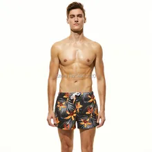 Пляжные шорты мужские тропические цветочные короткие купальники мужские быстросохнущие с низкой талией мужские плавательные трусы slim fit no mesh linner surf