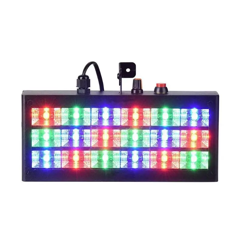 

18 LED Strobe RGB Flash Light Stage Lighting Sound Activated Christmas Decoration DJ KTV Party Light Club Bar Projector Lamp