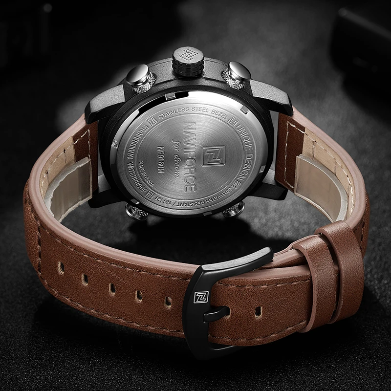 Часы NAVIFORCE мужские спортивные цифровые аналоговые водонепроницаемые из