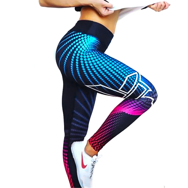 

Spring Women Leggings Slim High Waist Elasticity Leggings Fitness Printing leggins Breathable 2019 Female Pants Push Up Leggings