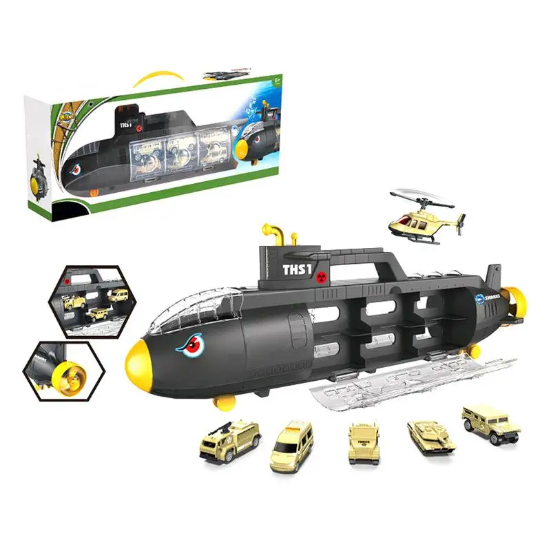 

Shark Submarine Aircraft Model Car Puzzle Toy Set Mini Racing Military Submarine Car Vehicle Model Educational Xmas Gifts Toys