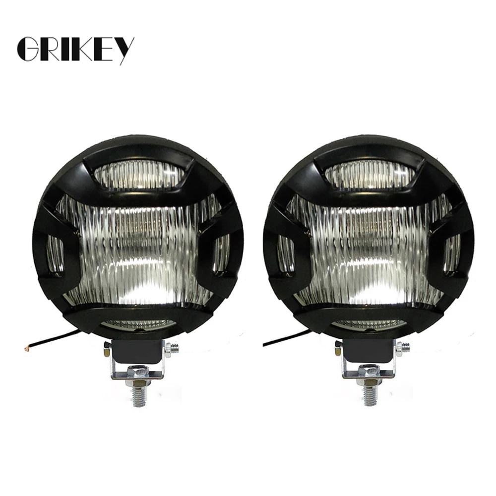 GRIKEY 100W Super Bright Car Fog Light H3 Halogen 6000K Flood Car light assembly Driving Headlight For SUV Tractor GRIKEY 100W Super Bright Car Fog Light H3 Halogen 6000K Flood Car light assembly Driving Headlight For SUV Tractor