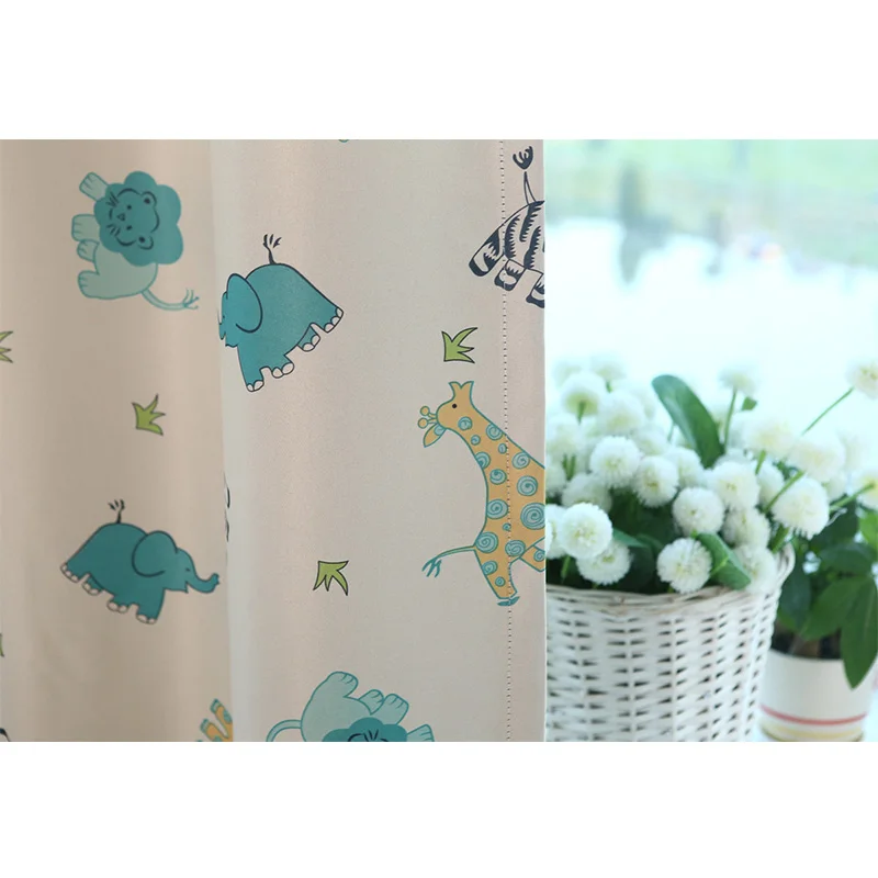 Nueva moda de dibujos animados Animal Zoo Cortinas para niños habitación niños niñas habitación elefante/jirafa Cortinas de Nueva moda de dibujos animados Animal Zoo Cortinas para niños habitación niños niñas habitación elefante/jirafa Cortinas de