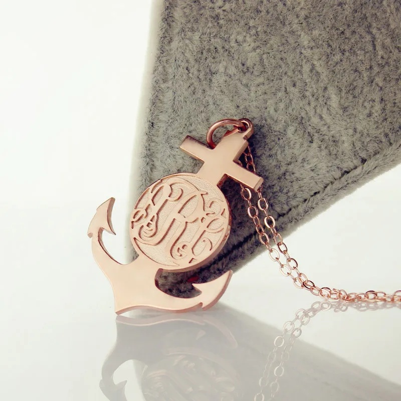 Cor de Ouro Ailin Nome Personalizado Cruz Colar Rosa Gravado Monograma Pingente Camargue Lealdade & Esperança Grande Charme 3 Ailin nome personalizado cruz colar cor de