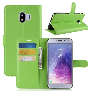 

100pcs/lot Litchi Grain wallet leather Case for Samsung J7 Prime 2 A7 J4 J6 J8 2018 J6PLUS J6 Prime J4 Plus J4 Prime