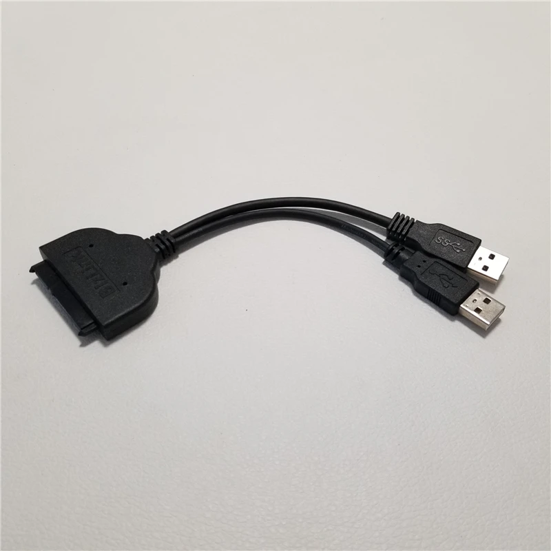 Двойной USB 3 0 для SATA 22Pin 17 + 5Pin удлинитель питания кабель передачи данных 20 см