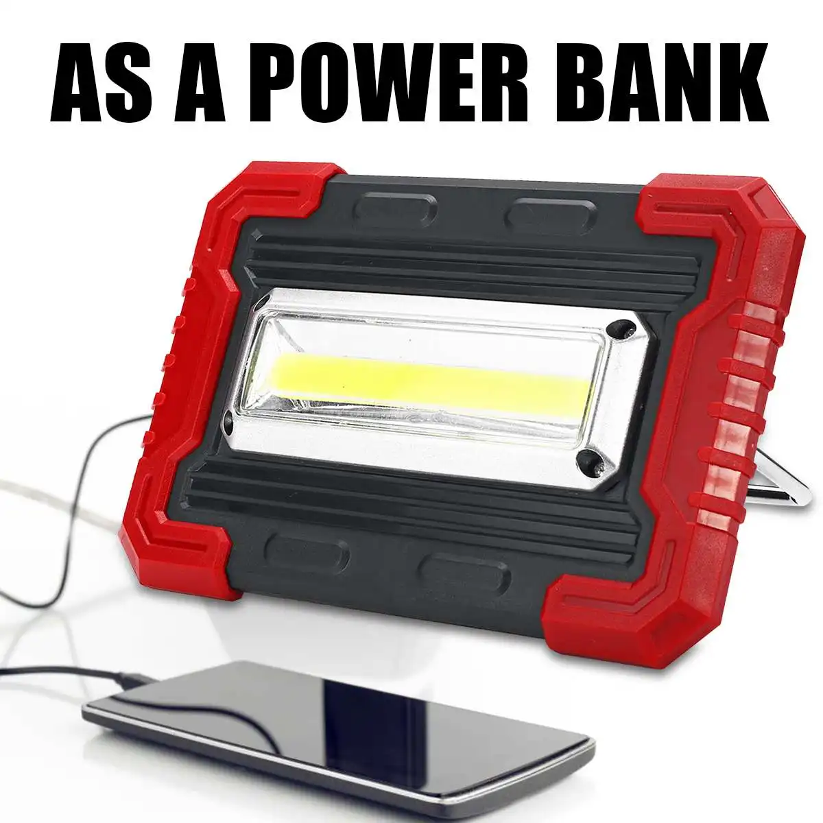 2 в 1 портативная наружная лампа на солнечной энергии, USB порт, зарядное устройство для телефона, COB Светодиодный фонарь для кемпинга, аварийные ночные огни