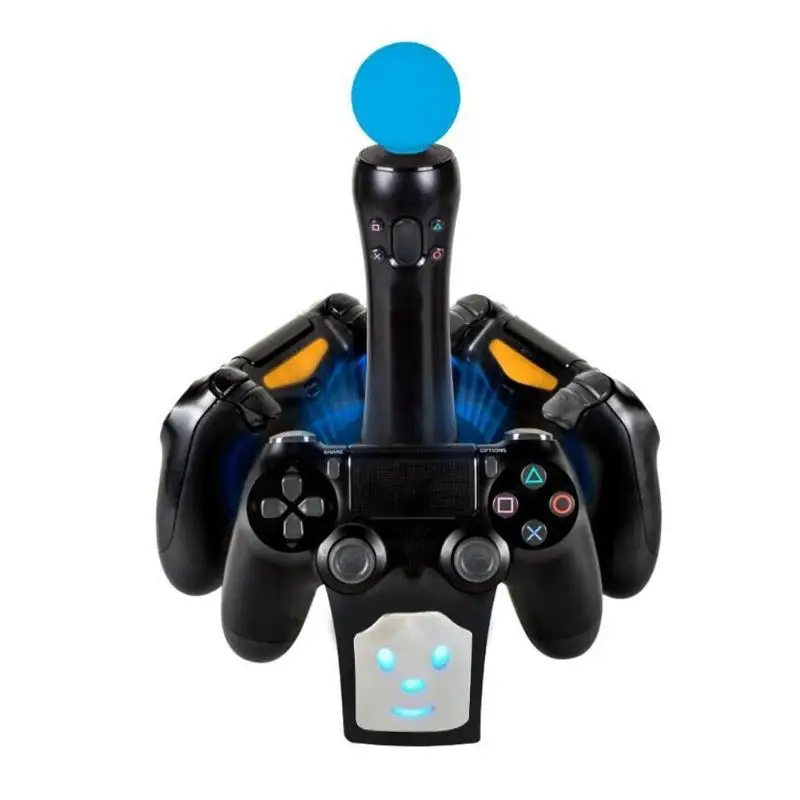 

4 in 1 Controller Charging Dock Stand base charger for Playstation 4 for PS4 PS Move for PS4 handle charging