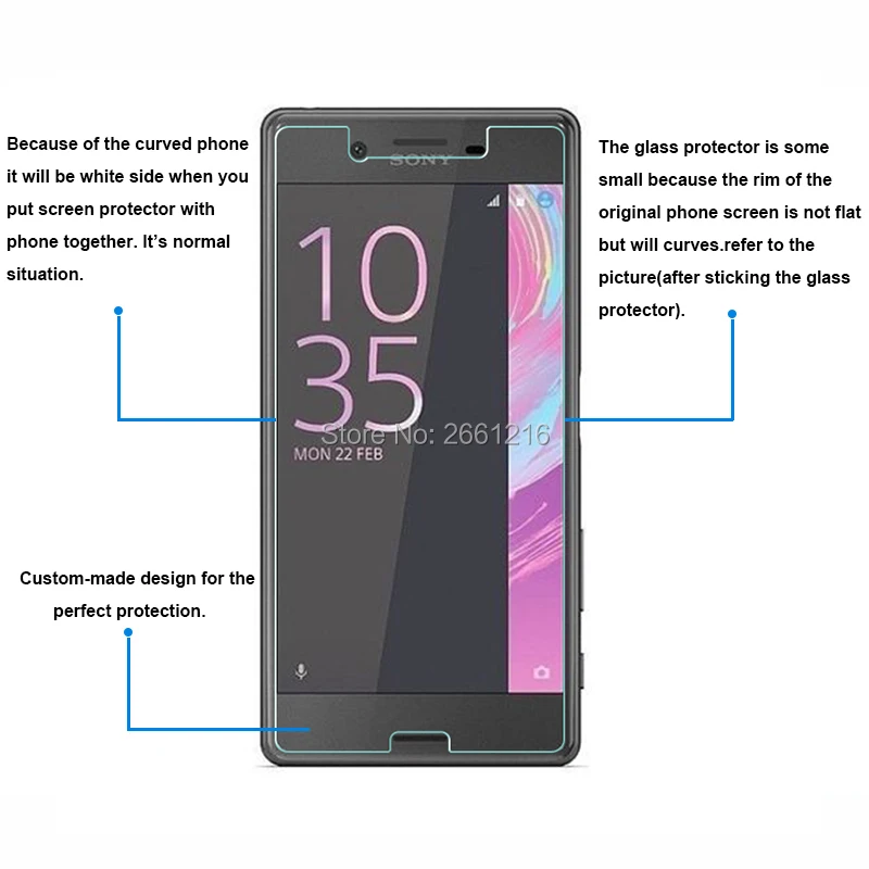 Закаленное стекло 9H 2.5D Премиум класса для Sony Xperia X / Dual F5121 F5122 5 0&quot|screen protector