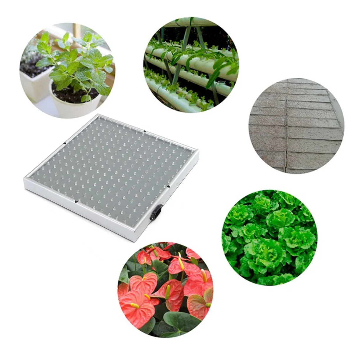 

225 LED All Blue Spectrum Hydroponic Plant Grow Light Panel Board Lamp Bulb AC85-265V for All Cycles of Plant Growth US EU Plug