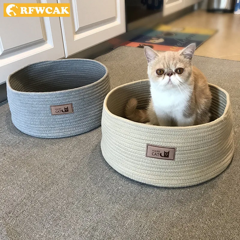 

RFWCAK Foldable Soft Cat Dog Bed House Animal Puppy Cusion Cave Sleeping Mat Pad Nest Kennel Basket Katten Mand Pet Supplies
