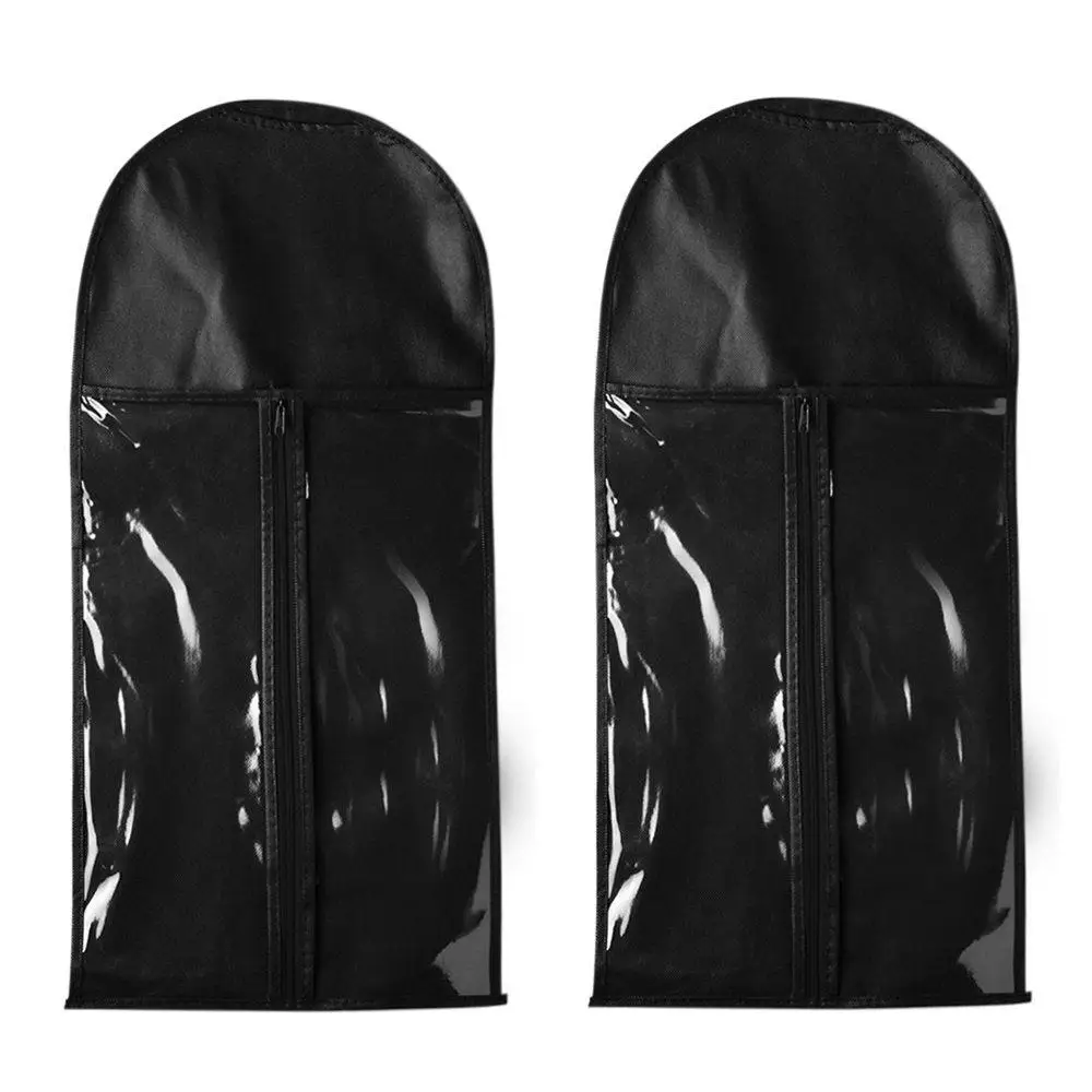 

2pc Black Hair Extensions Wigs Storage Bag with Wig Hanger Dust Proof Protective Wig Storage Holder for Styling Accessories