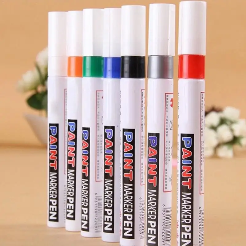 

Colorful Waterproof Pen Car Tyre Tire Tread CD Metal Permanent Paint Markers Graffiti Oily Marker Pen Marcador Caneta Stationery