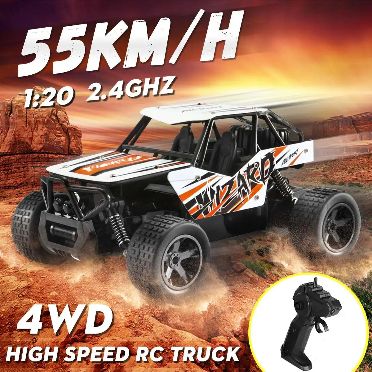 120 2.4G 4WD High Speed Radio Fast Remote control RC RTR Racing buggy