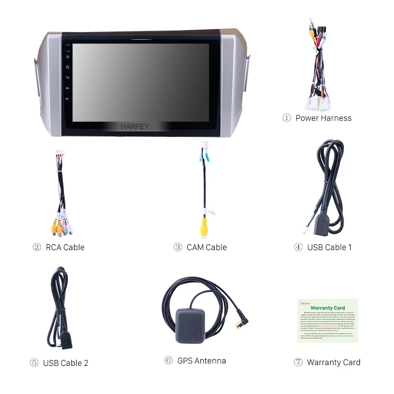 Sale Harfey Quad Core Car Radio GPS Navigation Android 8.1/7.1 Car Audio Player For 2015 Toyota Innova(RHD) With WIFI Bluetooth 3G 3