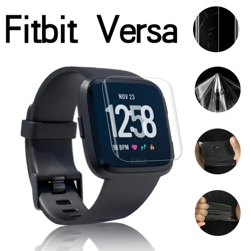 Полная защитная пленка для экрана Fitbit Versa Смарт-часы высокого качества устойчивая к царапинам Водонепроницаемая Гидрогелевая пленка протектор