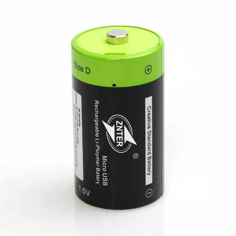 ZNTER ZNT1 2pcs 1 5 v литий полимерный аккумулятор 4000mAh USB D размер аккумуляторная батарея