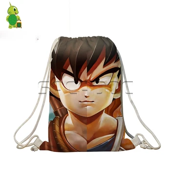 

Dragon Ball Super Saiyan Vegetto Goku Split Drawstring Bag Kids Boys Girls Small School Bags Casual Softback Storage Backpacks