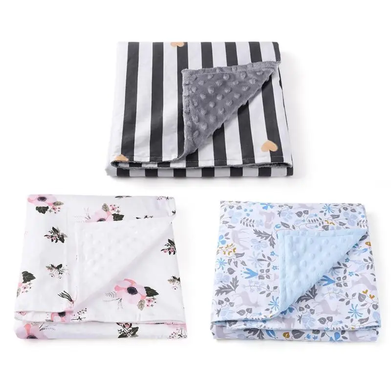 Baby Blanket Newborn Thermal Soft Fleece Blanket Fashion Printed Baby Blanket Swaddling Newborn