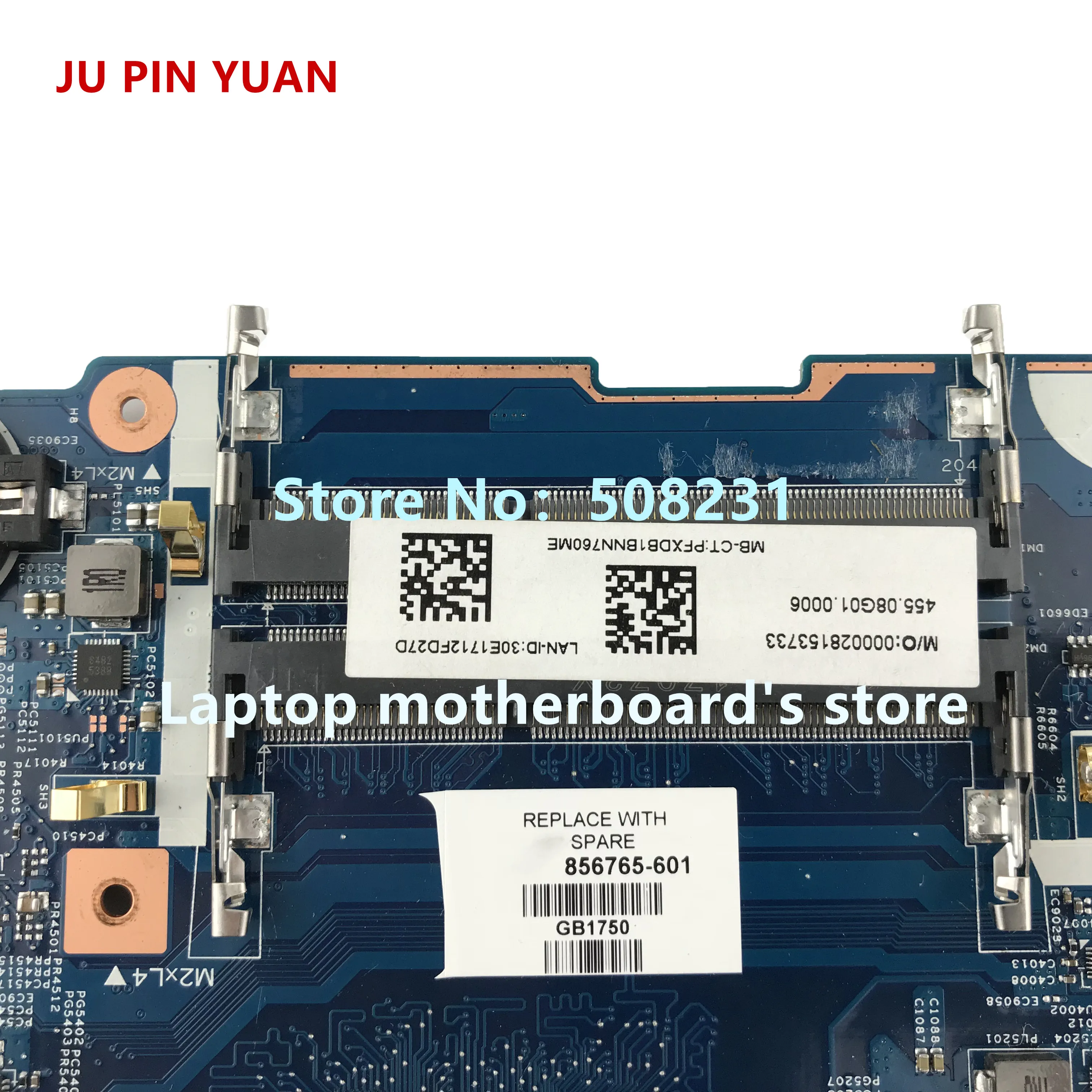 Ju pin yuan 856765-601 856765-001 аккумулятор большой емкости 448.08G03.0011 материнская плата для hp ноутбук 17-Y 17Z-Y 17-Y088CL материнская плата портативного компьютера с A8-7410