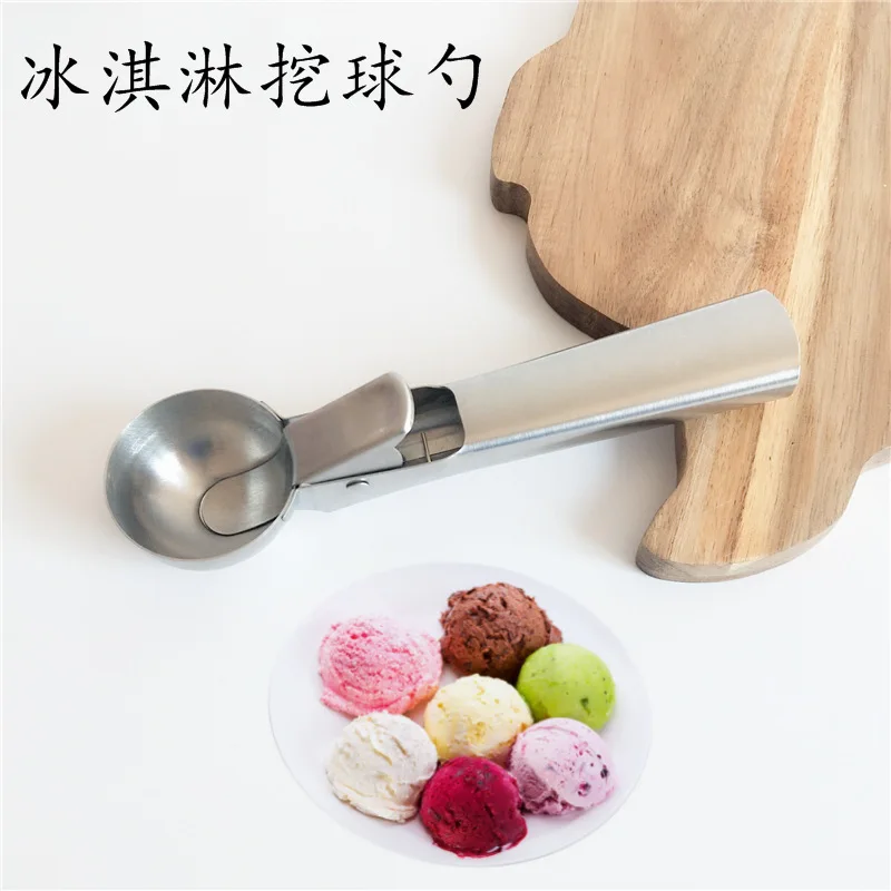 Stainless Steel Ice Cream Scoops Stacks Digger Fruit Non-stick Spoon Kitchen Tools For Home Cake | Дом и сад
