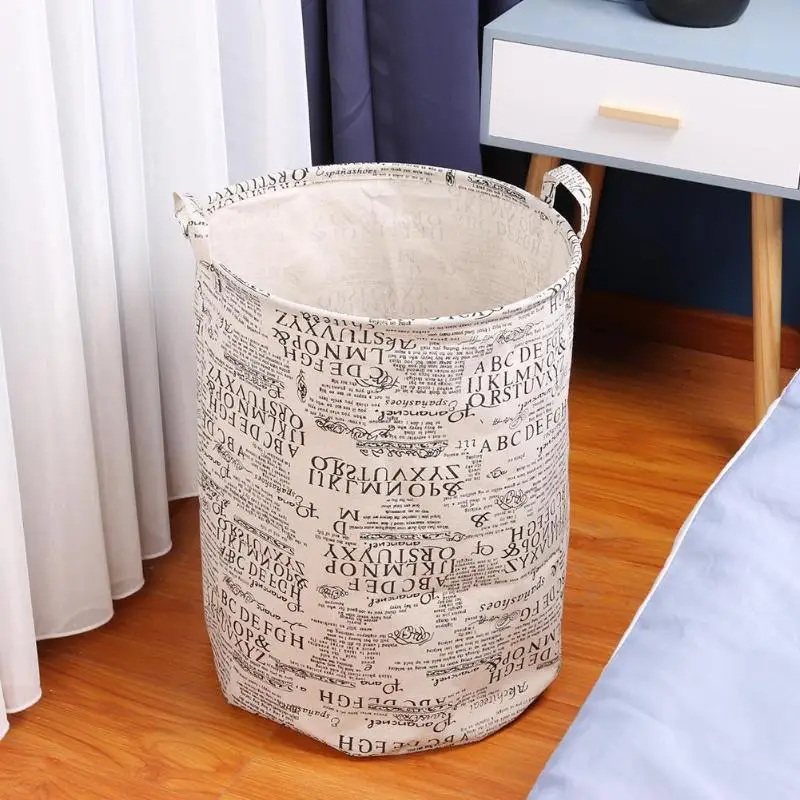 للطي رسائل مطبوعة الغسيل التخزين دلو قماش لعب أشتات برميل للطي رسائل مطبوعة الغسيل التخزين دلو قماش لعب أشتات برميل