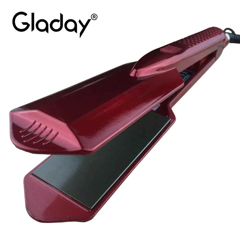 

Gladay Big Hair Straightener Professional Electric Flat Iron Hair Styling Tools Wide Plate Straightening Irons With Glove