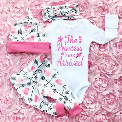 

Pudcoco 3PCS Newborn Baby Girls Clothes Set Cotton Soft Long Sleeve Infant Baby Romper Pants Outfit Autumn Girls Clothing