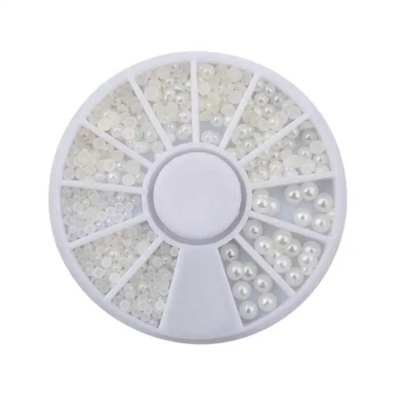 

3D Nail Art Pearls Decals Various Size Wheel Beauty Manicure Beads Stickers