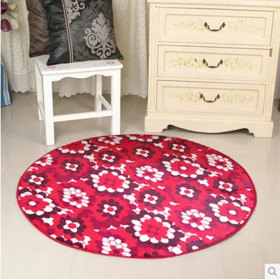 

Special round flower carpet living room bedroom carpet computer upholstery bedside yoga mat Rainbow Rug 3D Fluffy Rug CL1225
