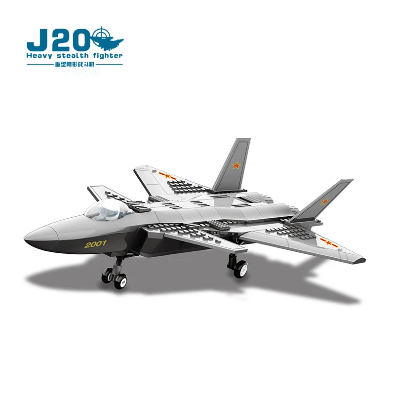 Конструктор J20 тяжелый стелс-истребитель модель Wange современная военного оружия