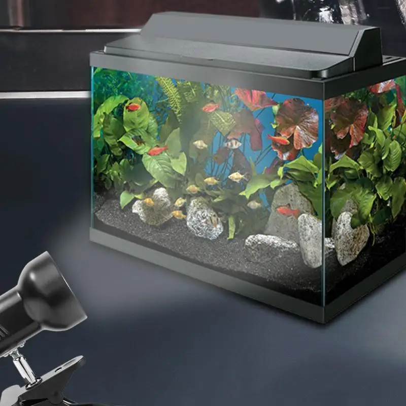  360 Degrees Rotation Turtle Lizard Fish Reptile Heat Lamps Base Clip Clamp Holder Habitat Lighting  - 32955827907