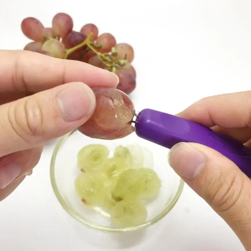 Tomato Grape Peeler Cherry Grip Slicer Cutter Chopper Kitchen Gadget Tools LA