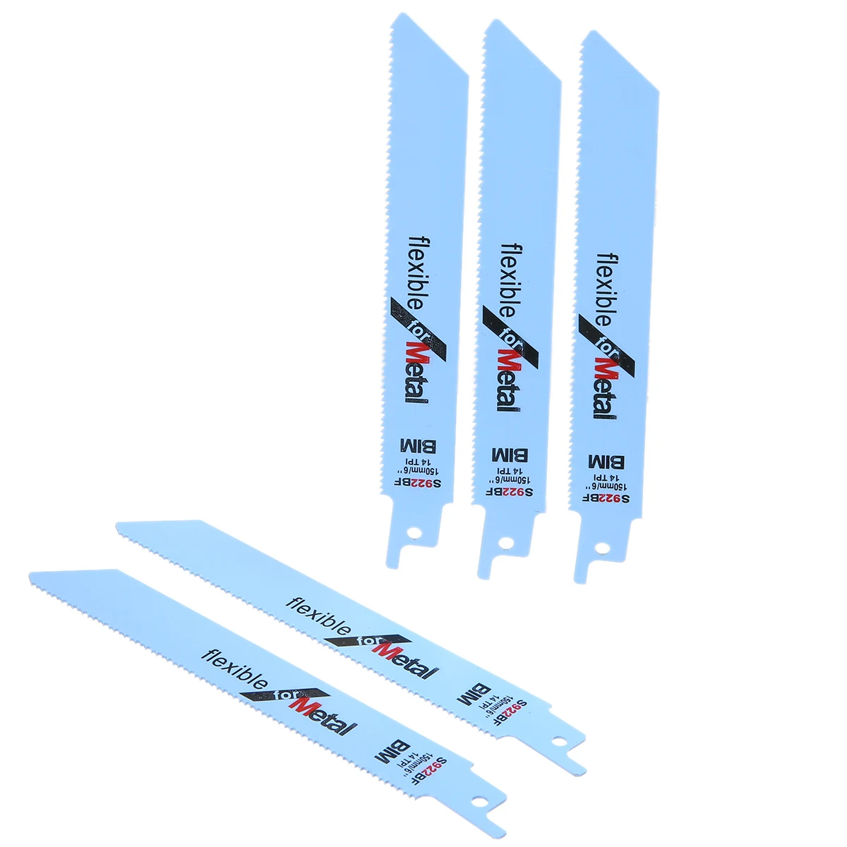 

5pcs S922BF Blue Saw Blades 150mm 6" Metal Cutting Reciprocating Sabre Saw Blades Power Tool Accessories for Bosch