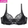 Nuevo Sujetador de encaje perspectiva mujer lencería Sexy bordado Floral Bralette talla grande C D E 80 85 90 95 100, 105 ► Foto 1/6