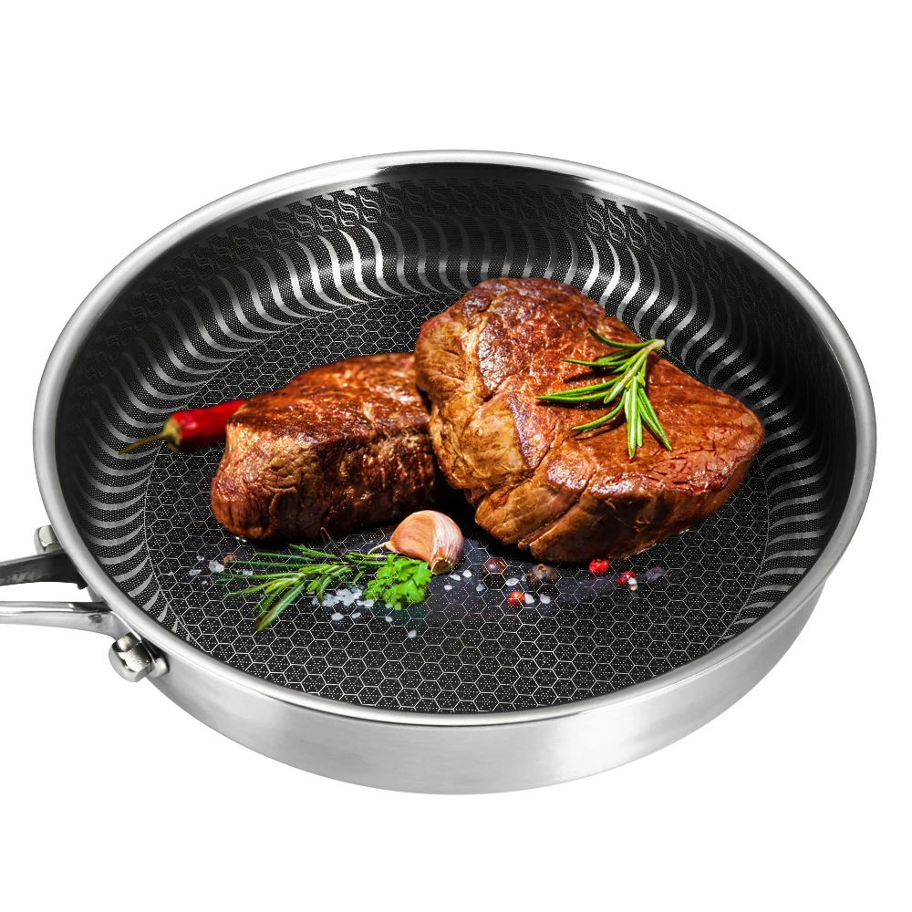 

Saucepan Stockpot Fast Heat-up Food Cooker Nonstick Pan with Lid Stainless Steel Fry Pan Non-stick Pan