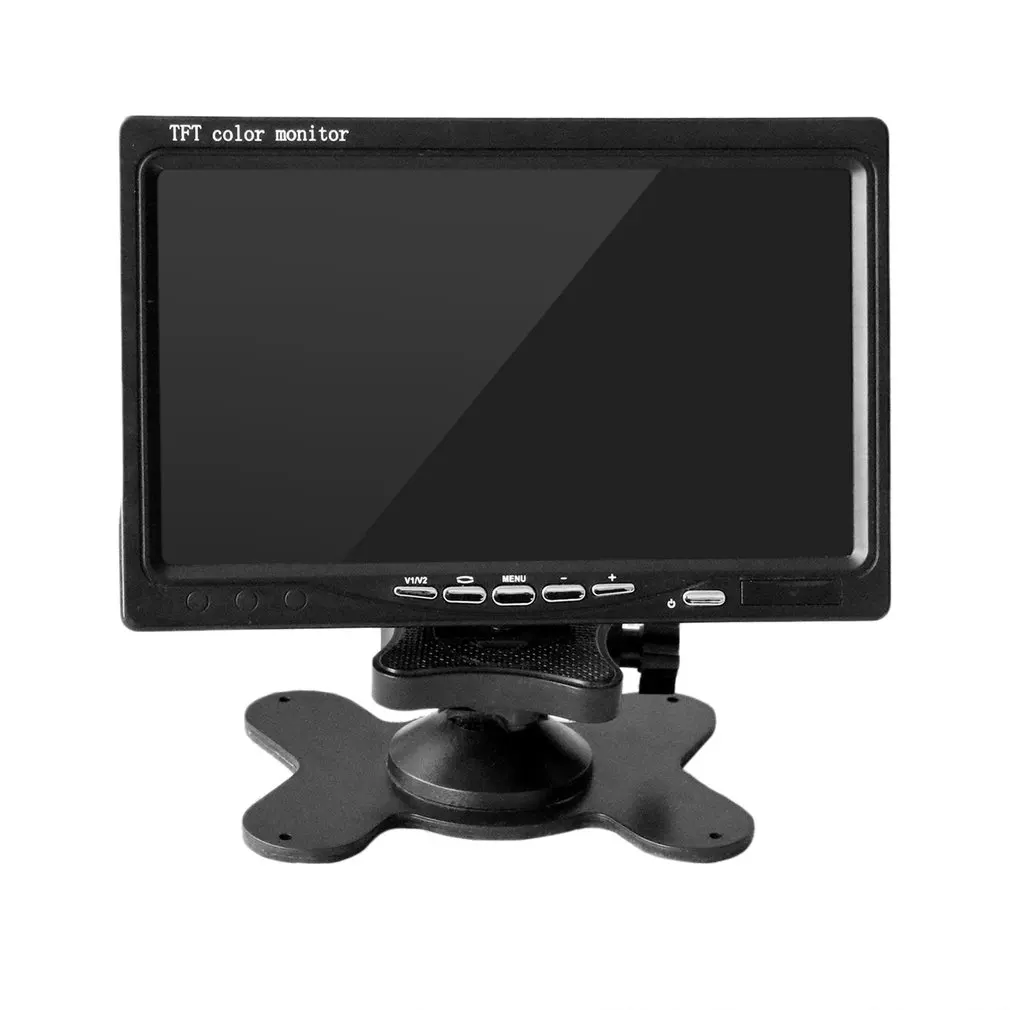 

Multifunctional 7 Inch Hd Led Press Button Screen Display 1024X600 Av/Vga/Hdmi Security Monitor With Speaker Us Plug