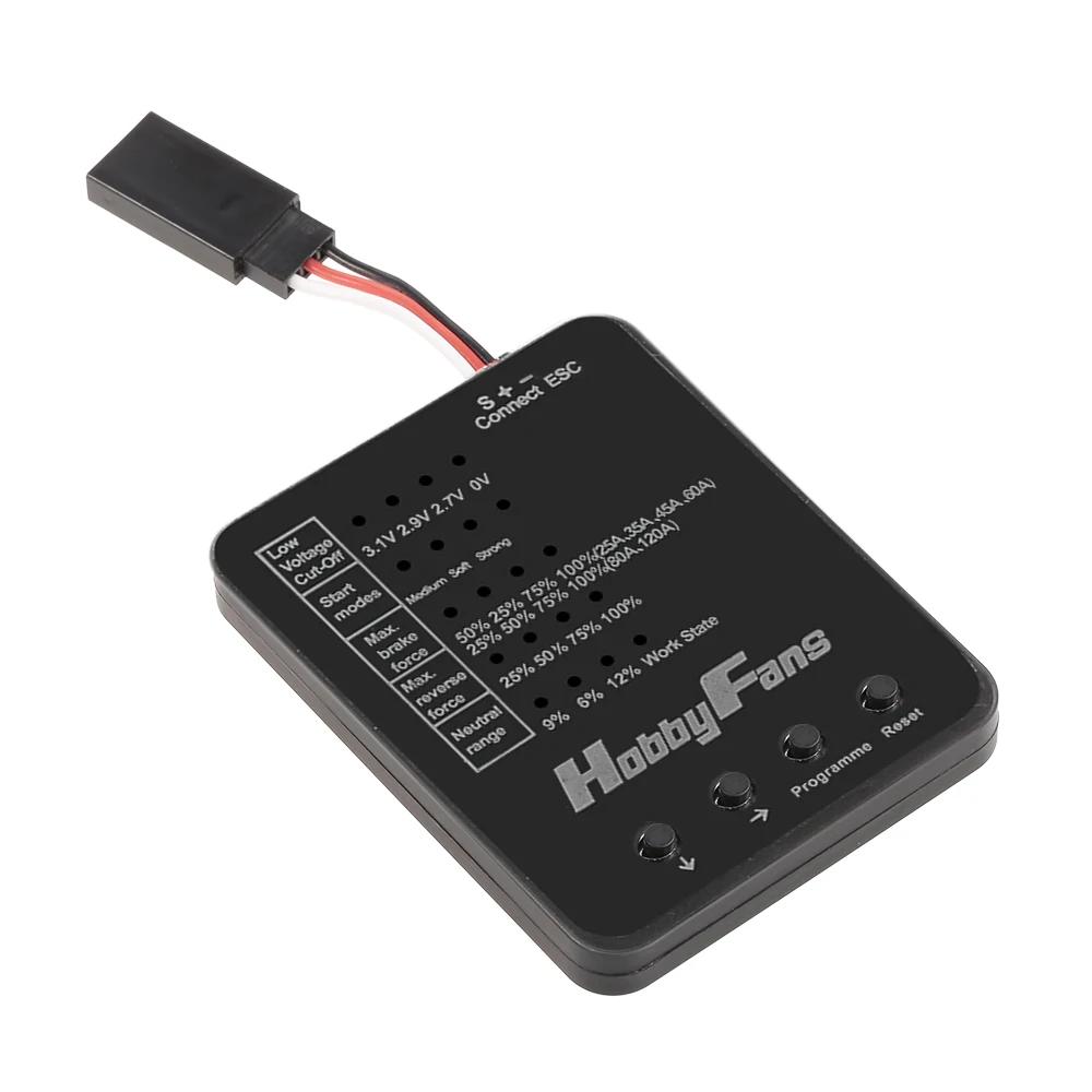 HOBBYFANS 60/80/120A бесщеточный 2 3/4s ESC с BEC и программируемой картой для 1:8 /1:10
