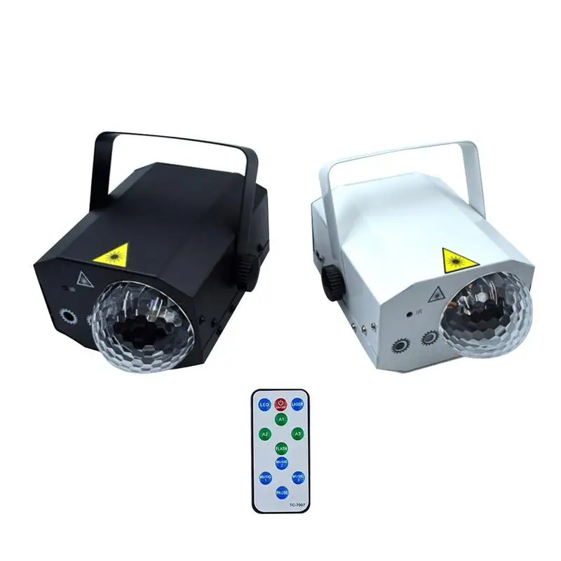

16 Patterns Stage Laser Projector Magic Ball DJ Disco Lighting Effect Party Wedding Holiday Remote 10W RGB Water Wave Light